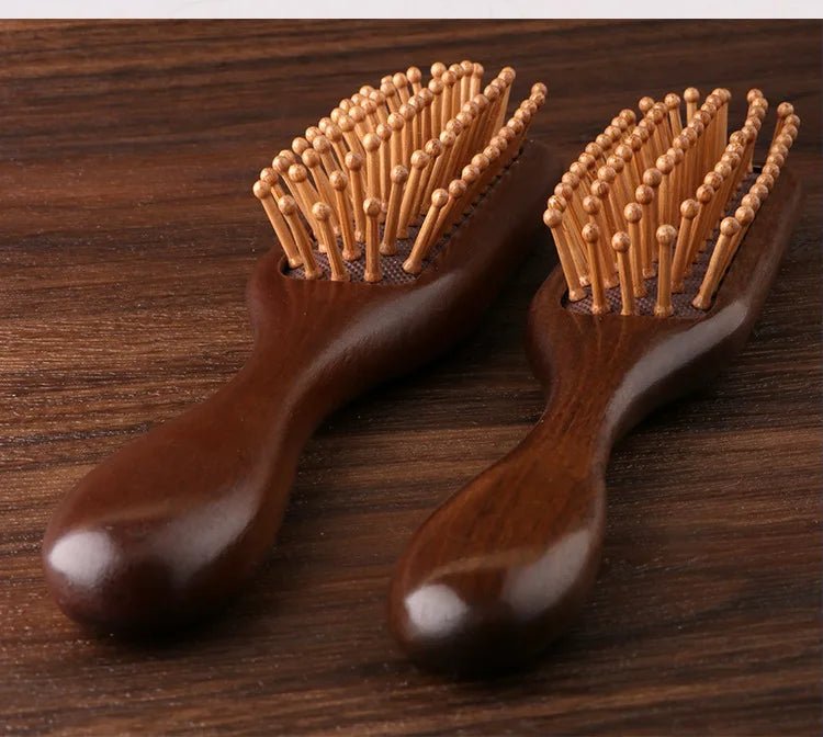 مشط HAIRZEN من خشب الصندل مضاد للكهرباء الساكنة لتدليك فروة الرأس وشعر صحي
