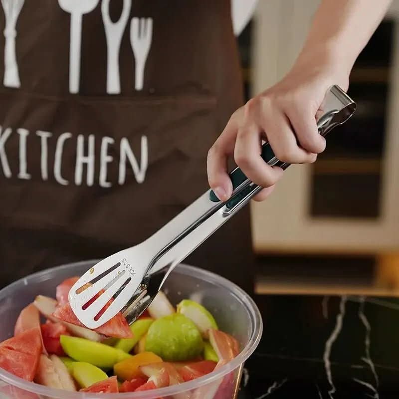 HandyTongs skridsikre tang til kød, salat og brød i rustfrit stål