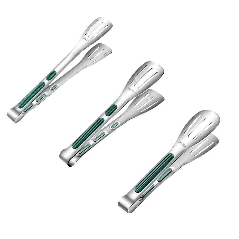 HandyTongs skridsikre tang til kød, salat og brød i rustfrit stål