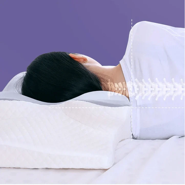 Health Pur Pillow With Contoured Memory Foam For Neck And Shoulder Relief