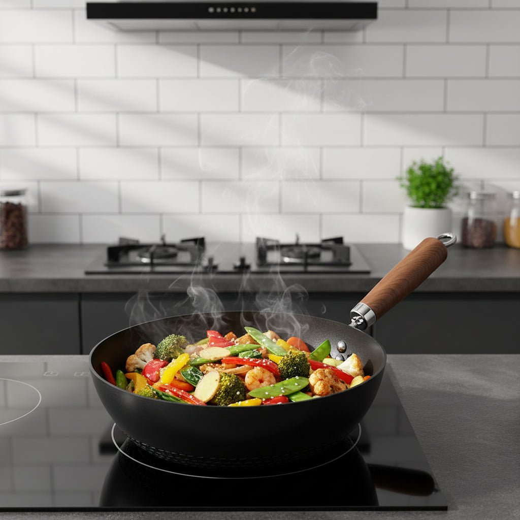 Heatforge Iron Wok zapewnia równomierne ciepło i wytrzymałość