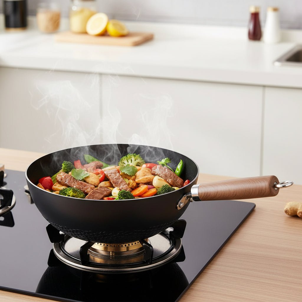 Heatforge Iron Wok zapewnia równomierne ciepło i wytrzymałość