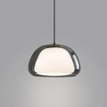Contemporary Pendant Light With Glass Dome Shade Ceiling