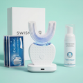 Swismile U-formet ultrasonisk elektrisk tannbørste med tannkrem og Whitestrips