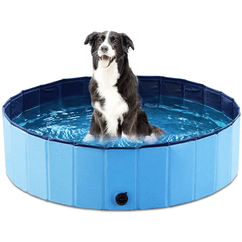 ChillPaw Foldable PVC Dog Pool For Hot Summer Days Quick Setup Cooling