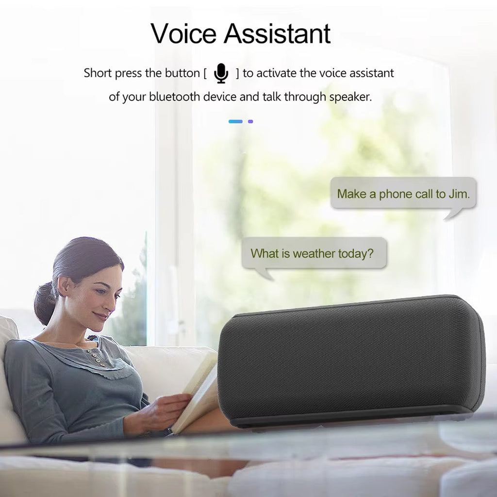 Venkovní reproduktor do každého počasí, 60W, 6600mAh, 15 hodin přehrávání, vodotěsný IPX5, TWS párování