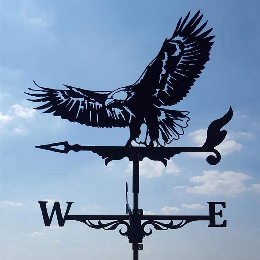 Weather Vane In Metal Construction With Animal Silhouette For Garden Or Roof