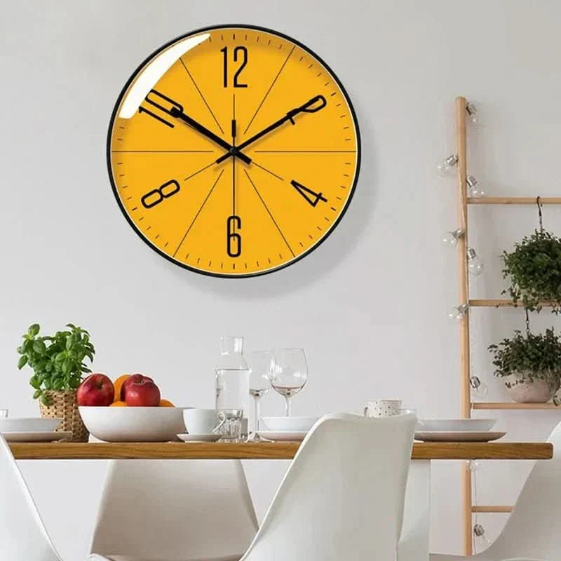 HUSKLOK Minimalistyczny zegar ścienny w stylu nordyckim do salonu