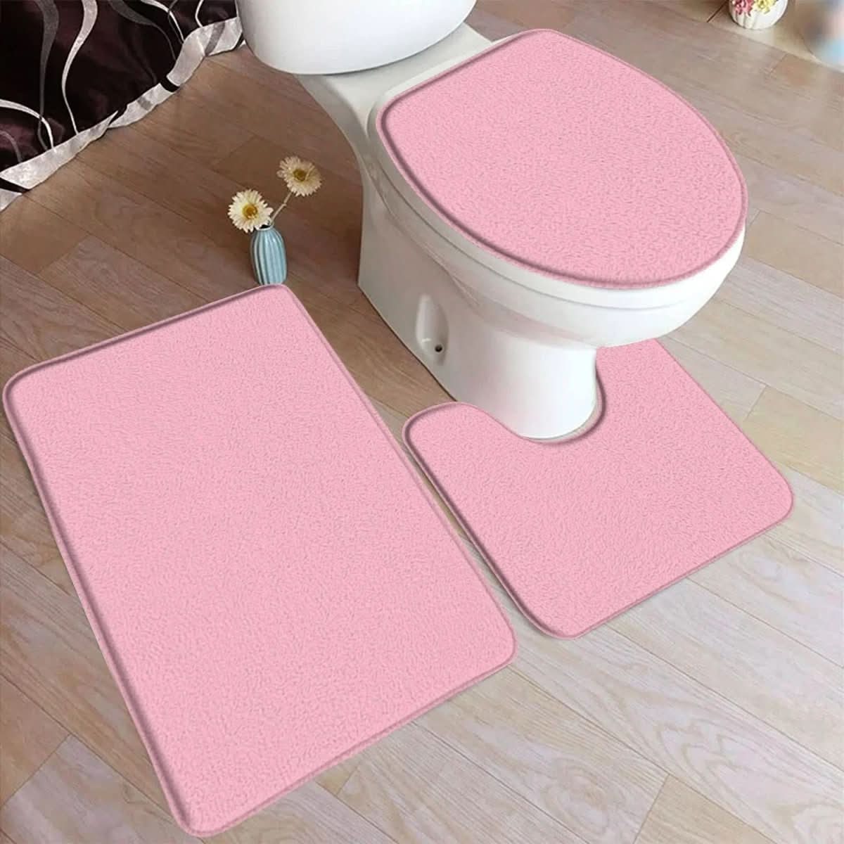 HydraMat Non Slip Bath Mat Set Three Piece For Comfort And Safety