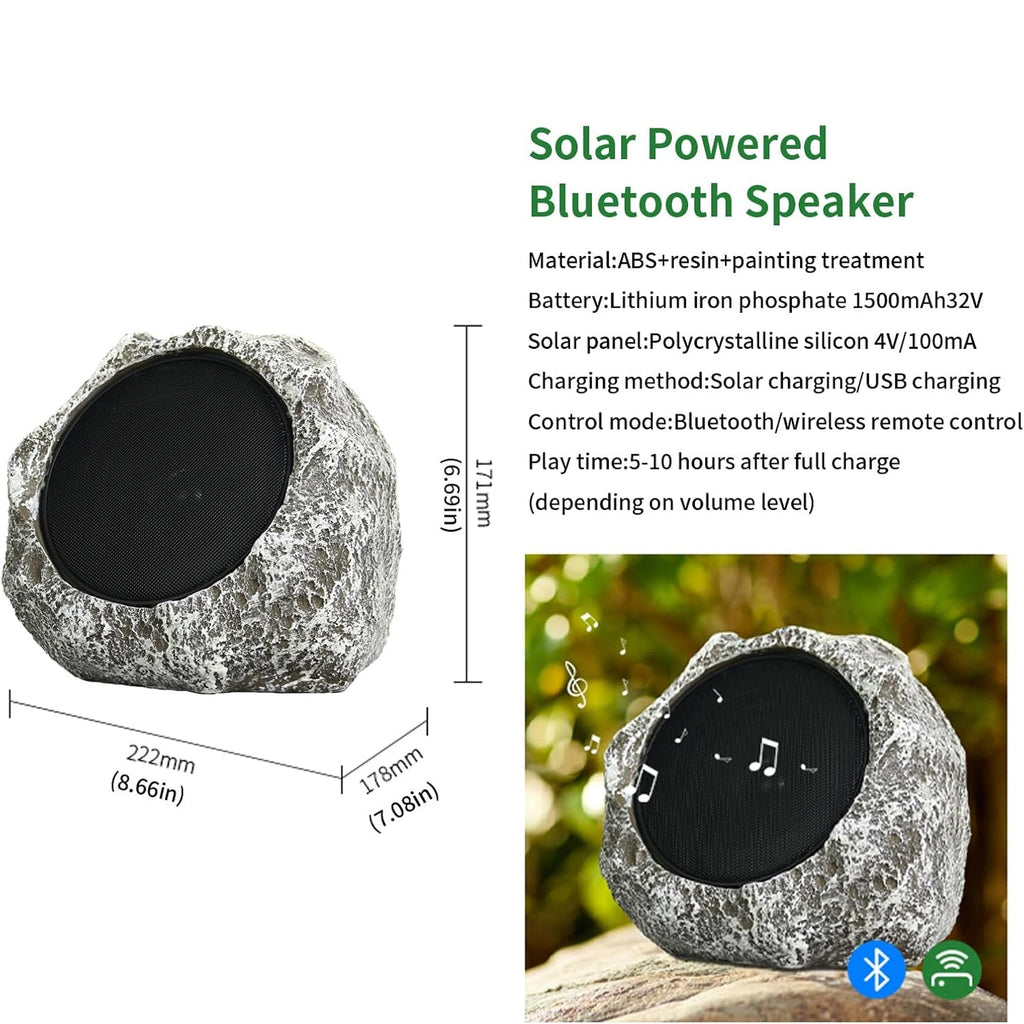 Solcelledrevne udendørs Bluetooth-højttalere til have og terrasse