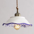 Azulejo Stil Tallerken Pendellampe med LED-pære inkludert