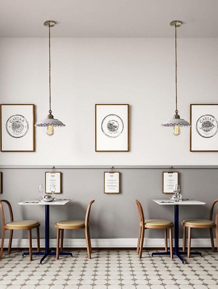 Azulejo Stil Tallerken Pendellampe med LED-pære inkludert