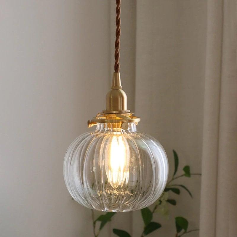 Aurora Glass Vintage Kulependellampe med LED-pære