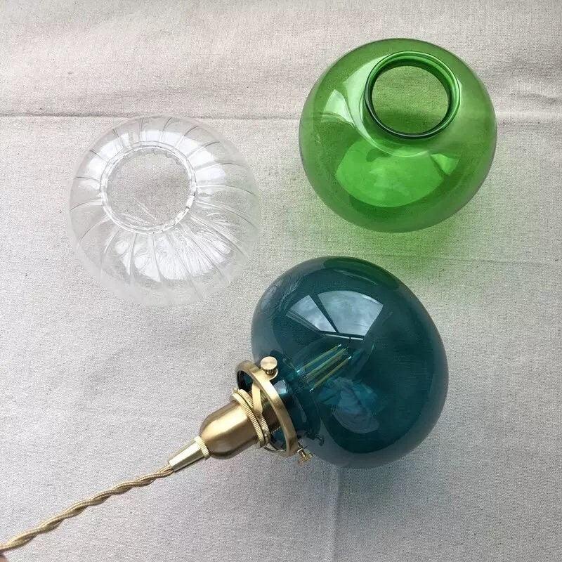 Aurora Glass Vintage Kulependellampe med LED-pære