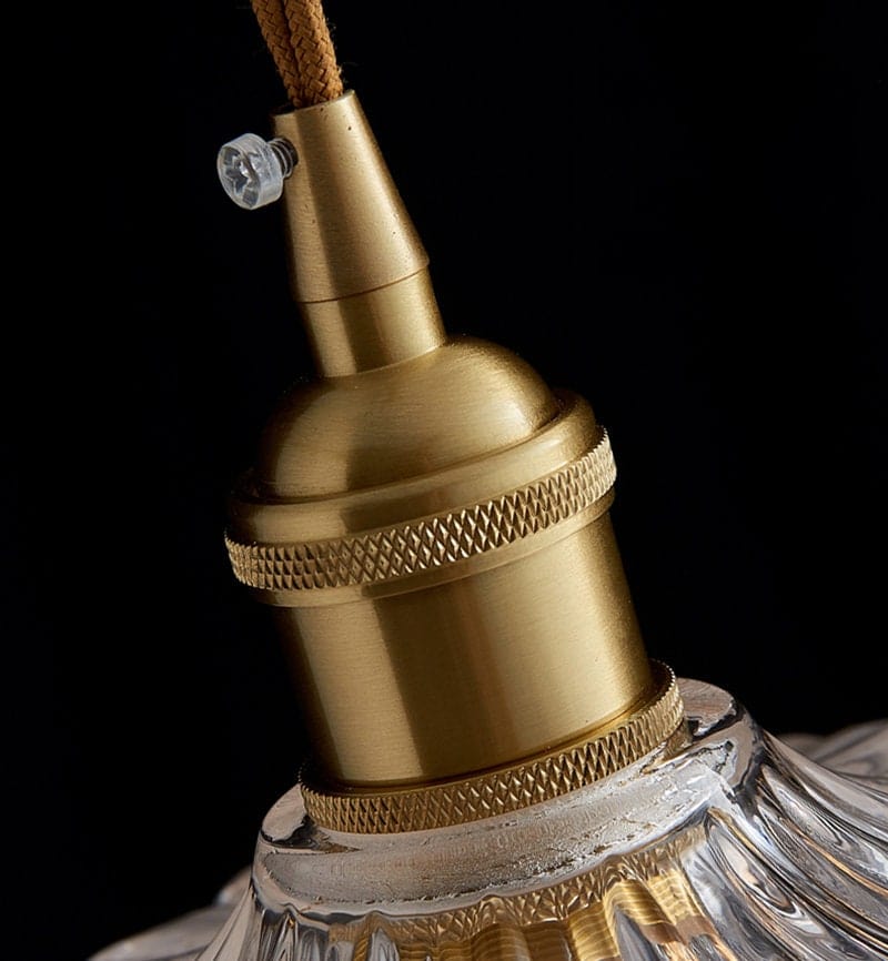 Suspension Vesper en Verre Lily | Lumière Vintage Art Nouveau Avec Ampoule Incluse