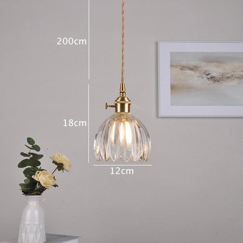 LumiPetal Vintage Üveg Virág Függeszték LED Világítással Izzóval