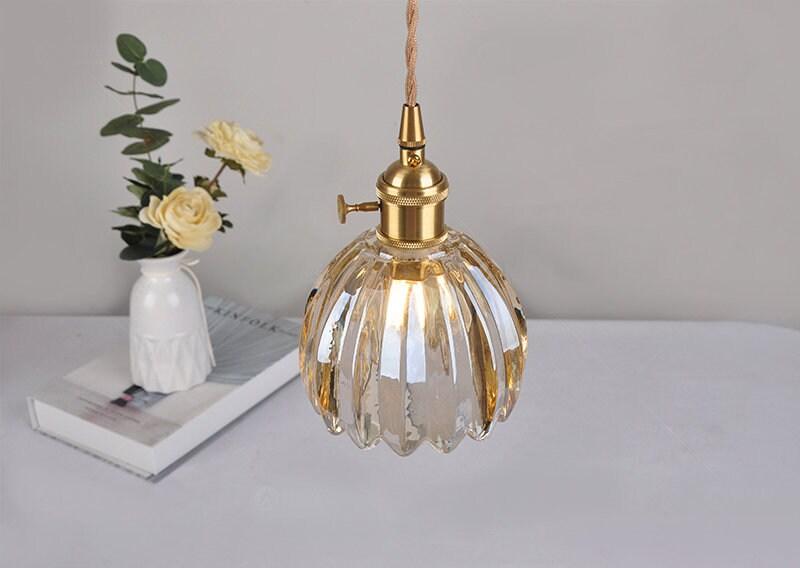 LumiPetal Vintage Üveg Virág Függeszték LED Világítással Izzóval