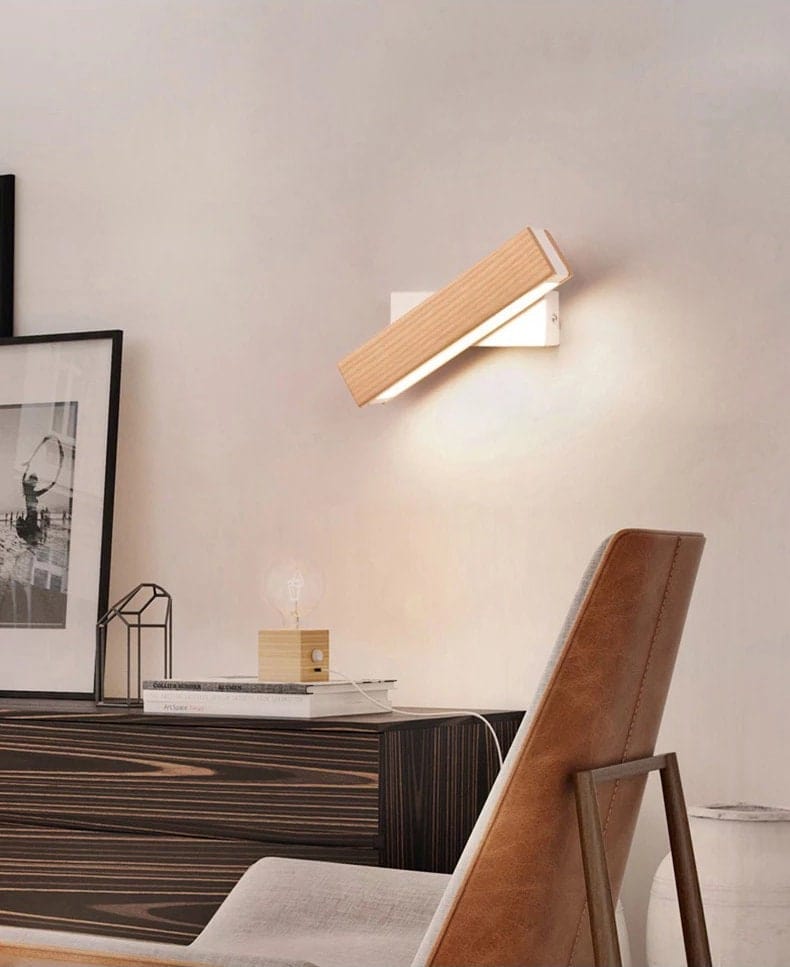 AstraWood Ask Roterbar Nattbord LED Vegglampe Dimmbar