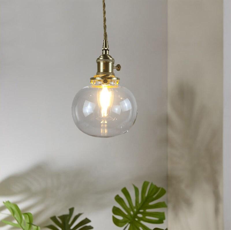 Aurora Glass Vintage Kulependellampe med LED-pære