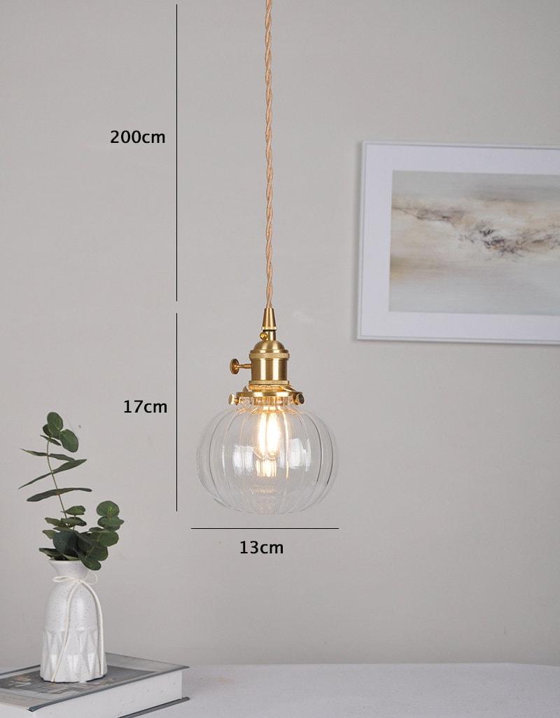 Aurora Glass Vintage Kulependellampe med LED-pære