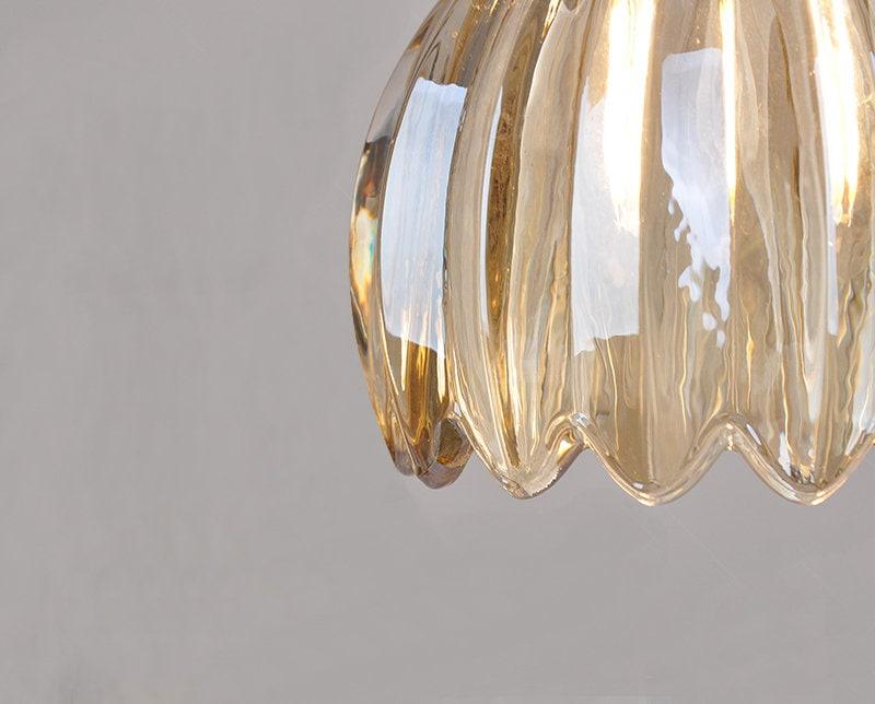 LumiPetal Vintage Üveg Virág Függeszték LED Világítással Izzóval