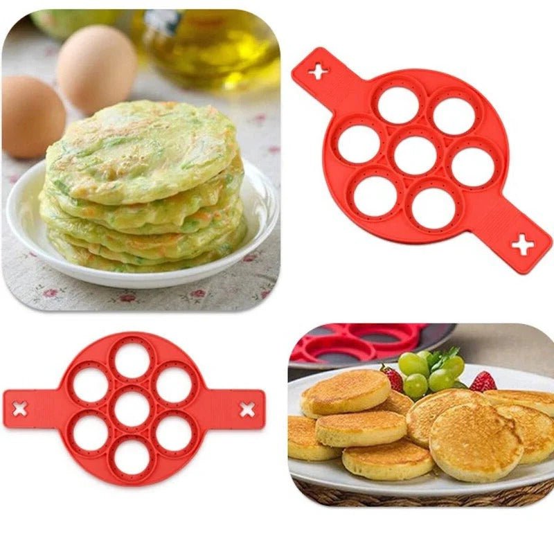 FLIPTARA Delt Nonstick Pandekagegrillplade til Nem Vendning