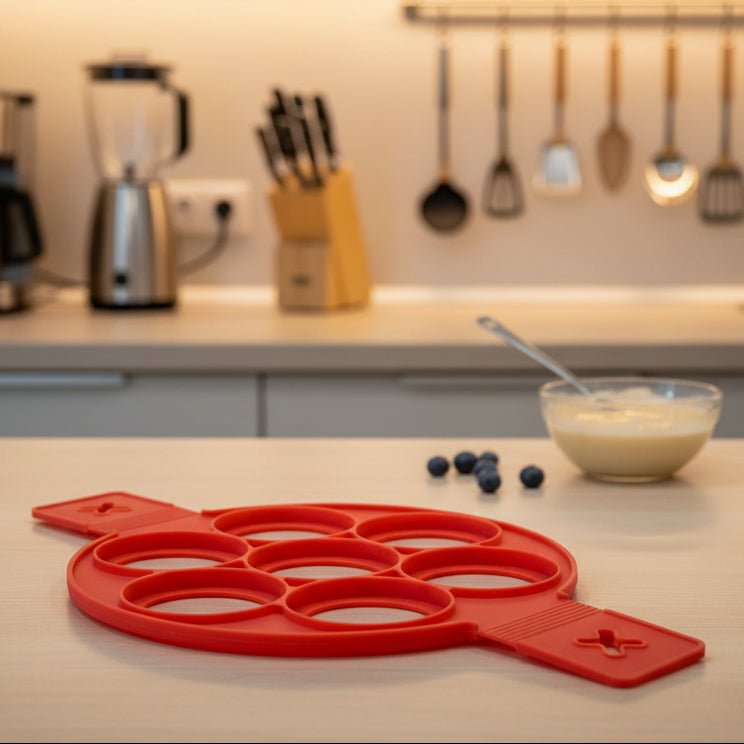FLIPTARA Delt Nonstick Pandekagegrillplade til Nem Vendning