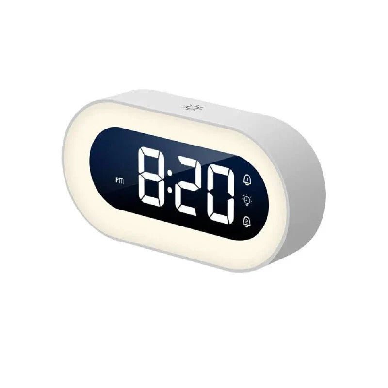 BrilTime dimmbare digitale Weckuhr mit Nachtlicht und einstellbarer Helligkeit