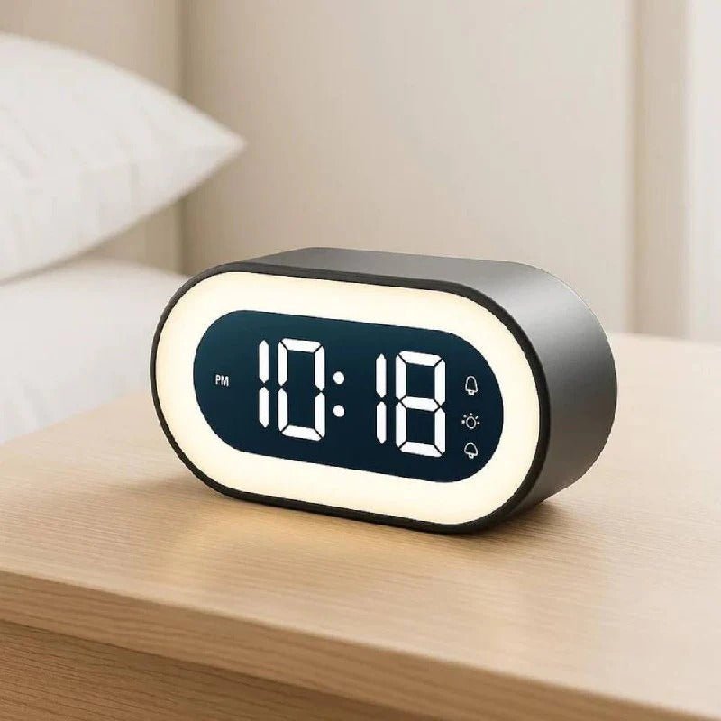 BrilTime dimmbare digitale Weckuhr mit Nachtlicht und einstellbarer Helligkeit