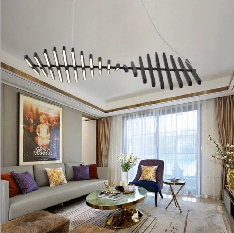 Quillbone Chandelier With Remote And Adjustable Bulbs