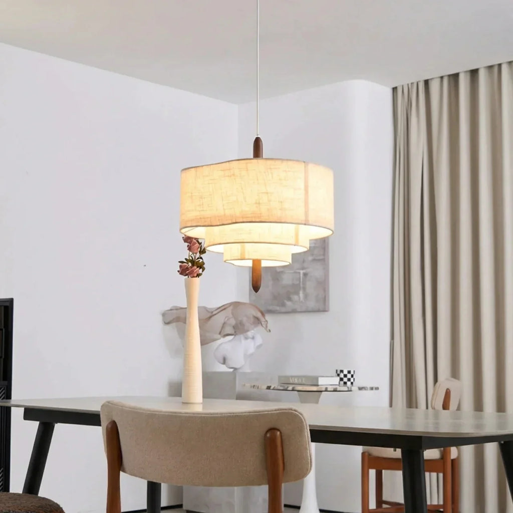 Layered Shade Pendant Light For Indoor Ceiling Mount