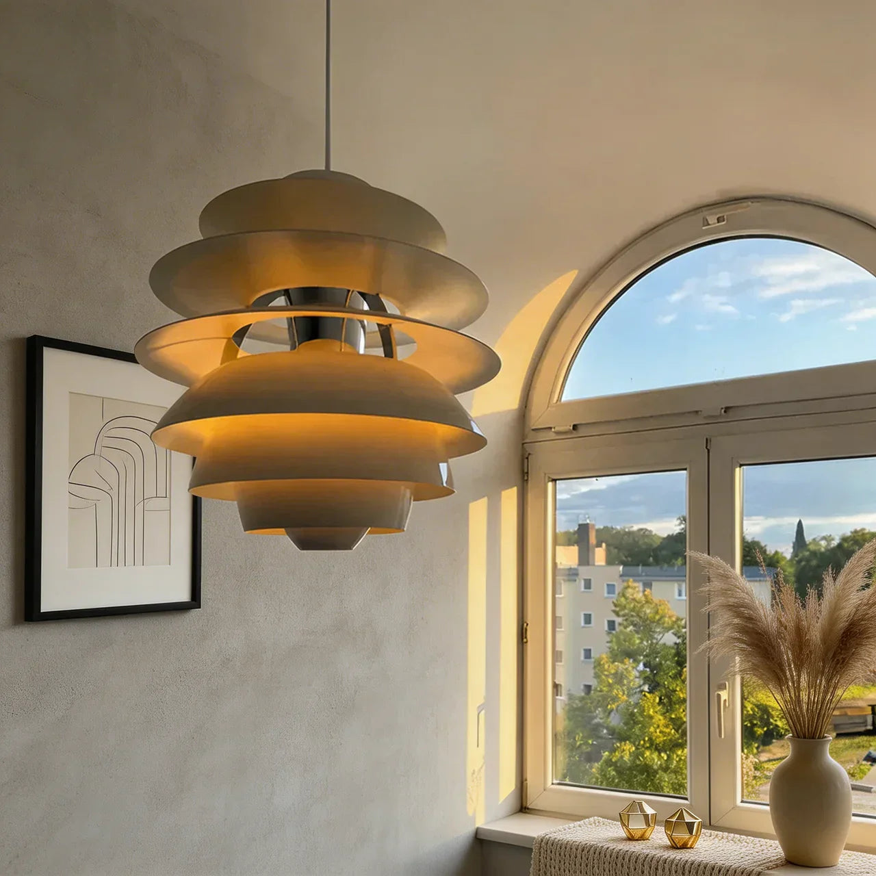 Lampada a sospensione danese moderna con riduzione dell'abbagliamento per interni