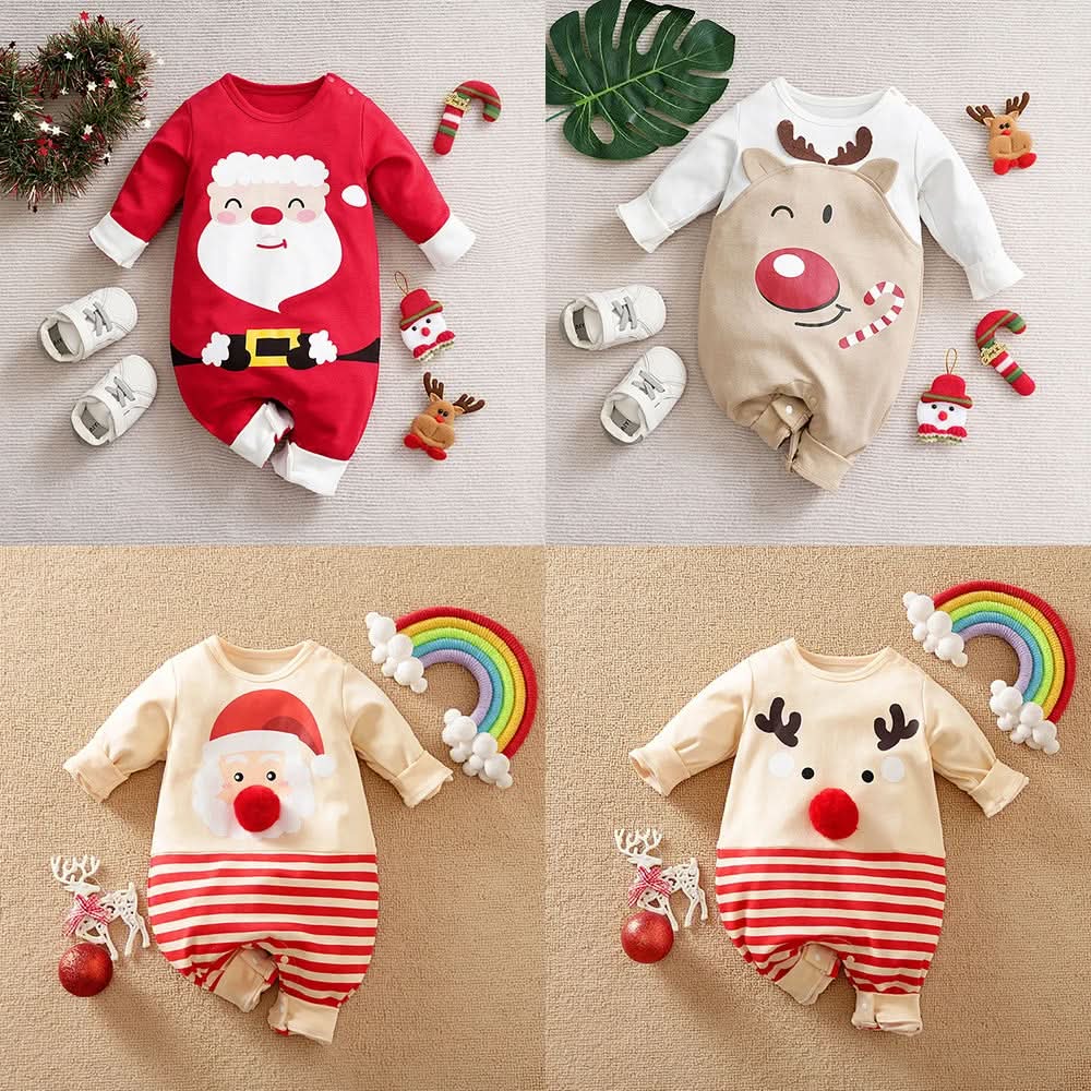 PetitNest Baby Christmas Costume Festive Suit For First Christmas Soft Cotton Comfort