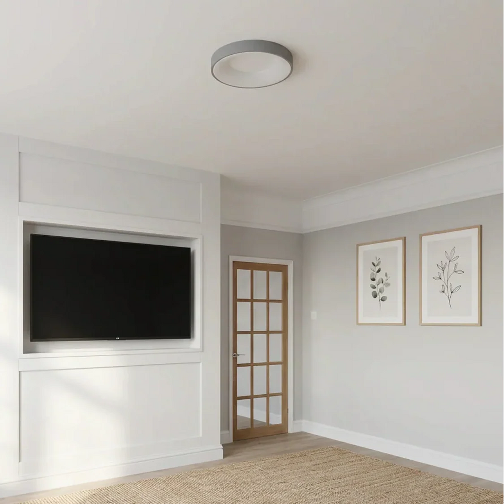 Nízkoprofilové stropní svítidlo s dutým středem a LED designem