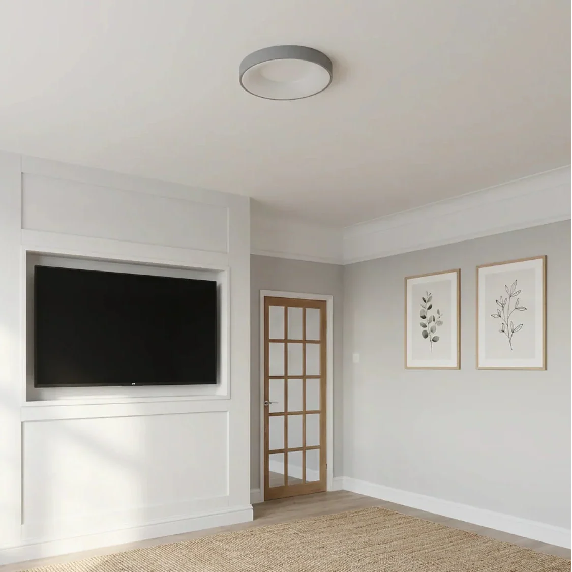 Nízkoprofilové stropní svítidlo s dutým středem a LED designem