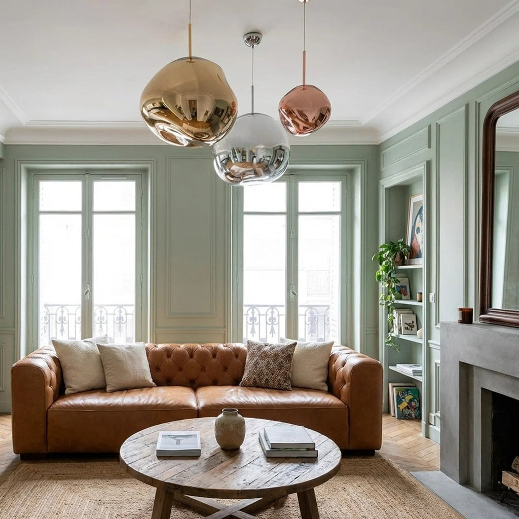 Organická stylová akrylová závěsná lampa pro moderní interiéry