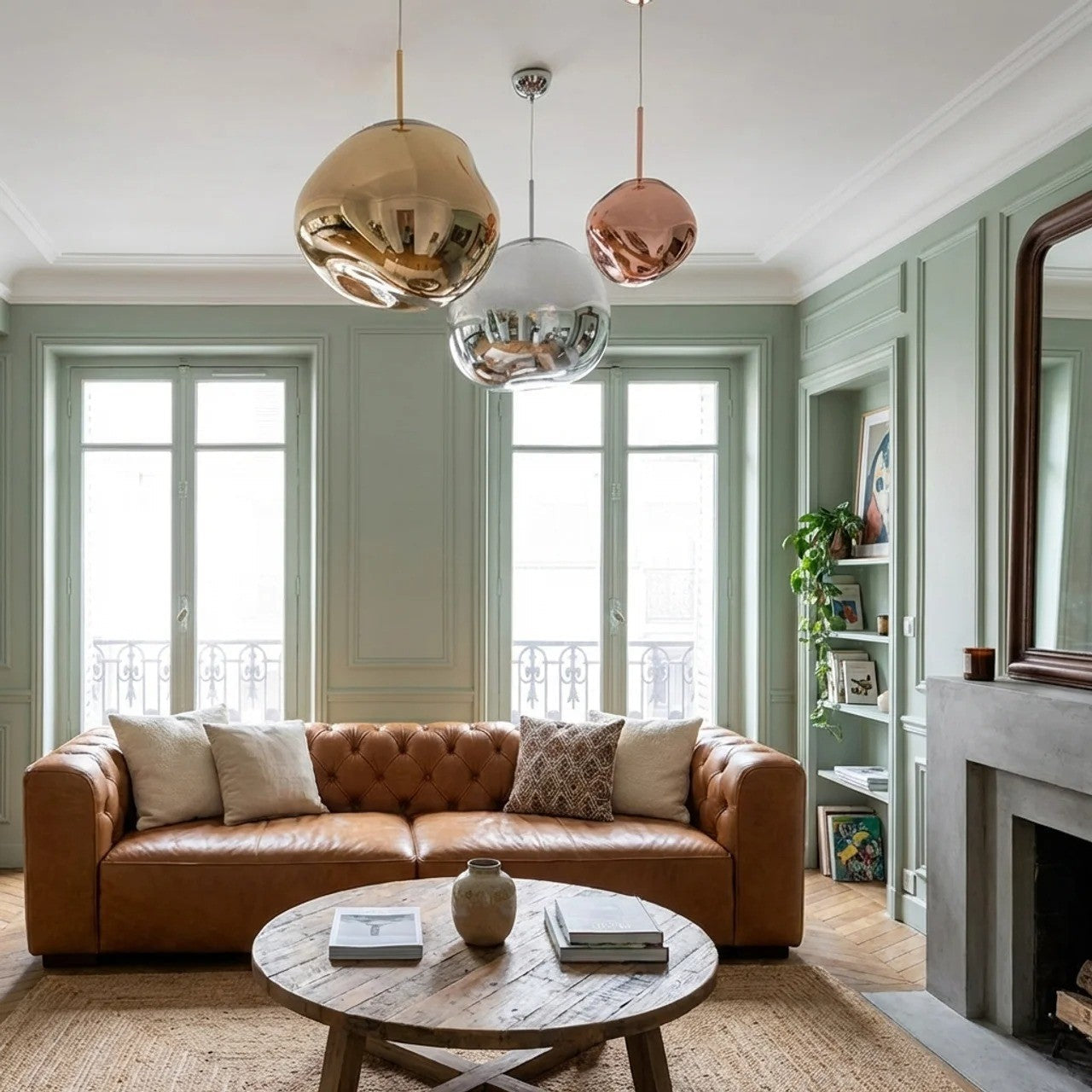 Organická stylová akrylová závěsná lampa pro moderní interiéry