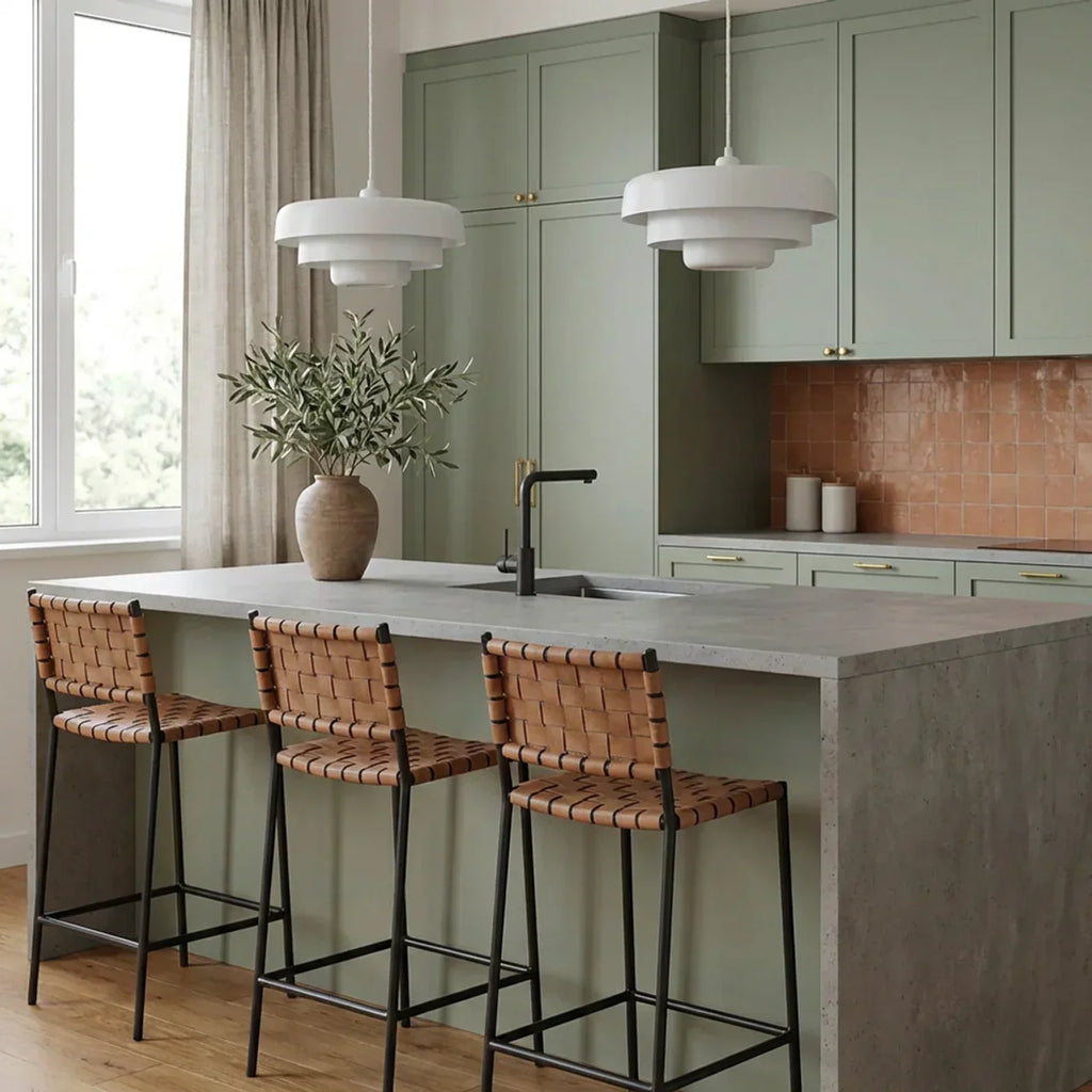 Bauhaus Style Layered Glass Pendant Lamp For Modern Interiors