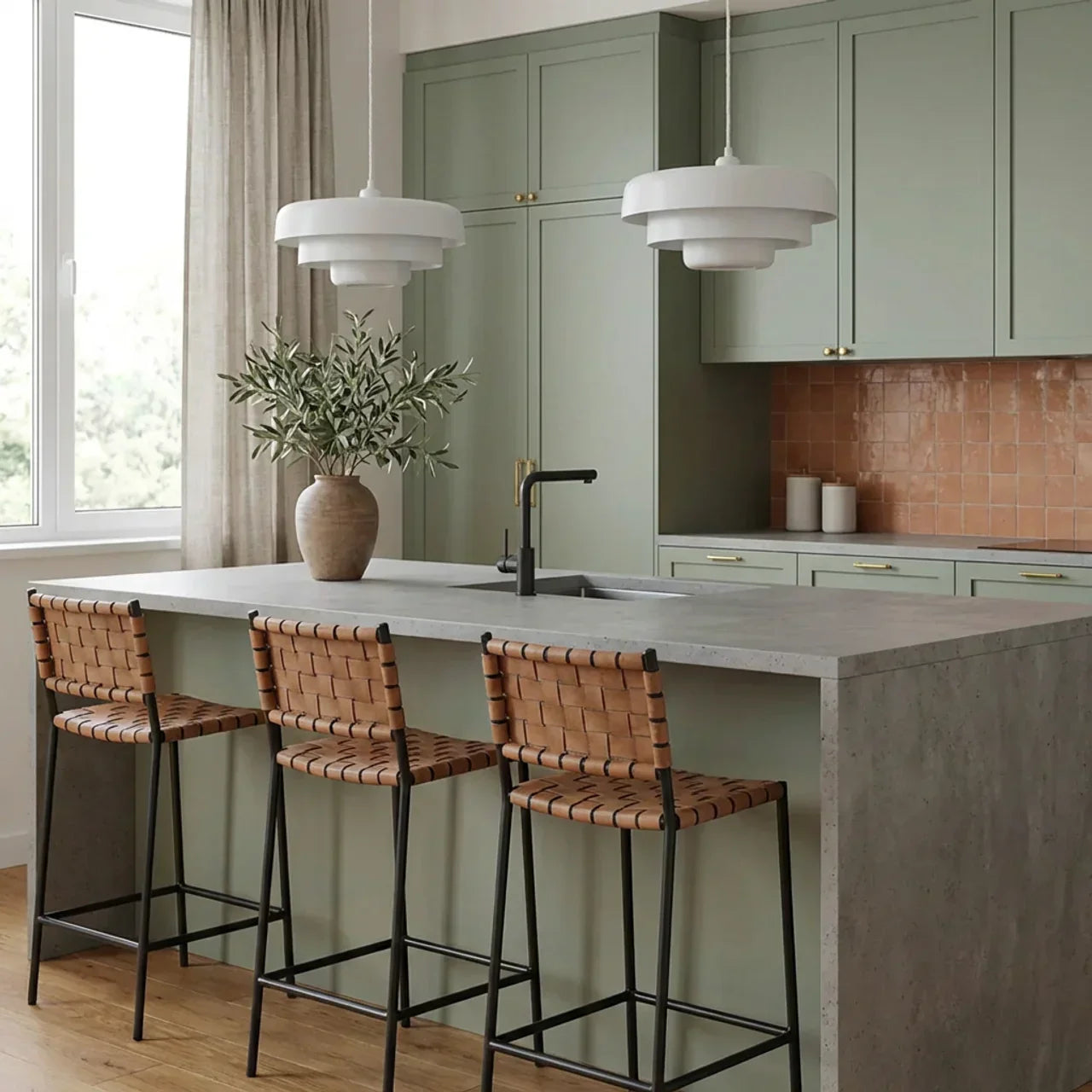 Bauhaus Style Layered Glass Pendant Lamp For Modern Interiors