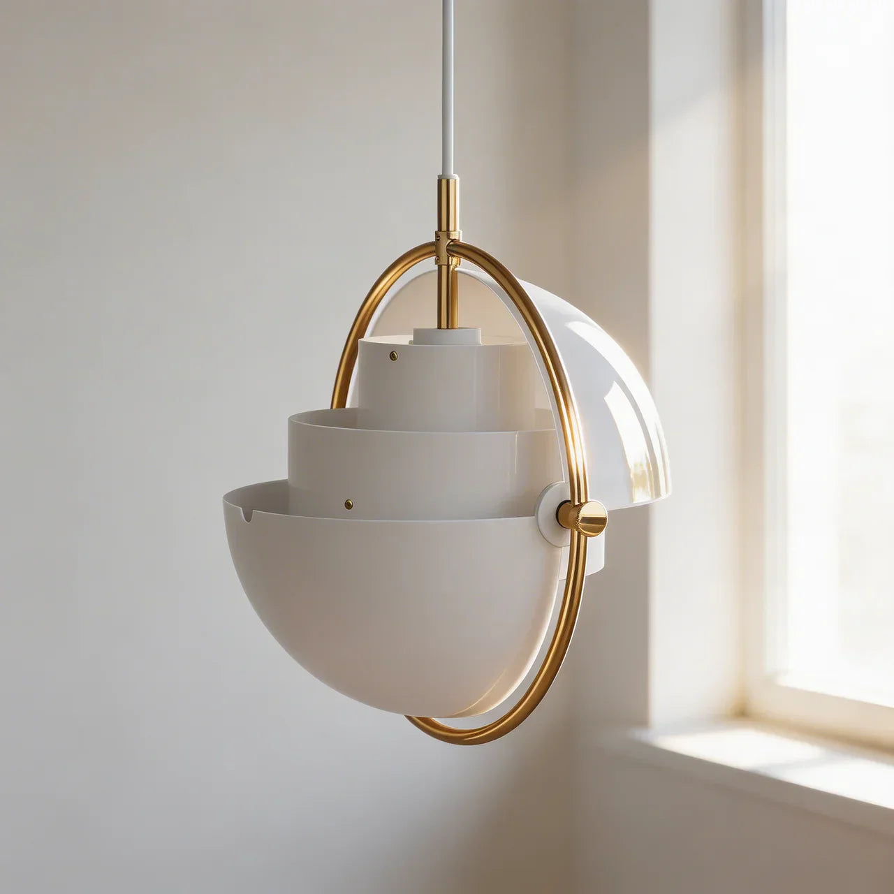 Danish Modern Adjustable Directional Pendant Light Fixture