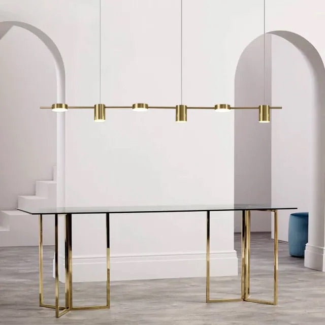 Astrael Lysekrone i Aluminium med Jernfinish, Halvinnfelt