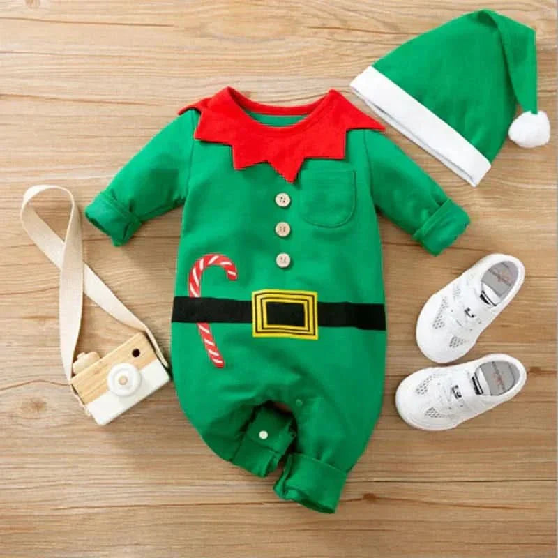 PetitNest Baby Christmas Costume Festive Suit For First Christmas Soft Cotton Comfort
