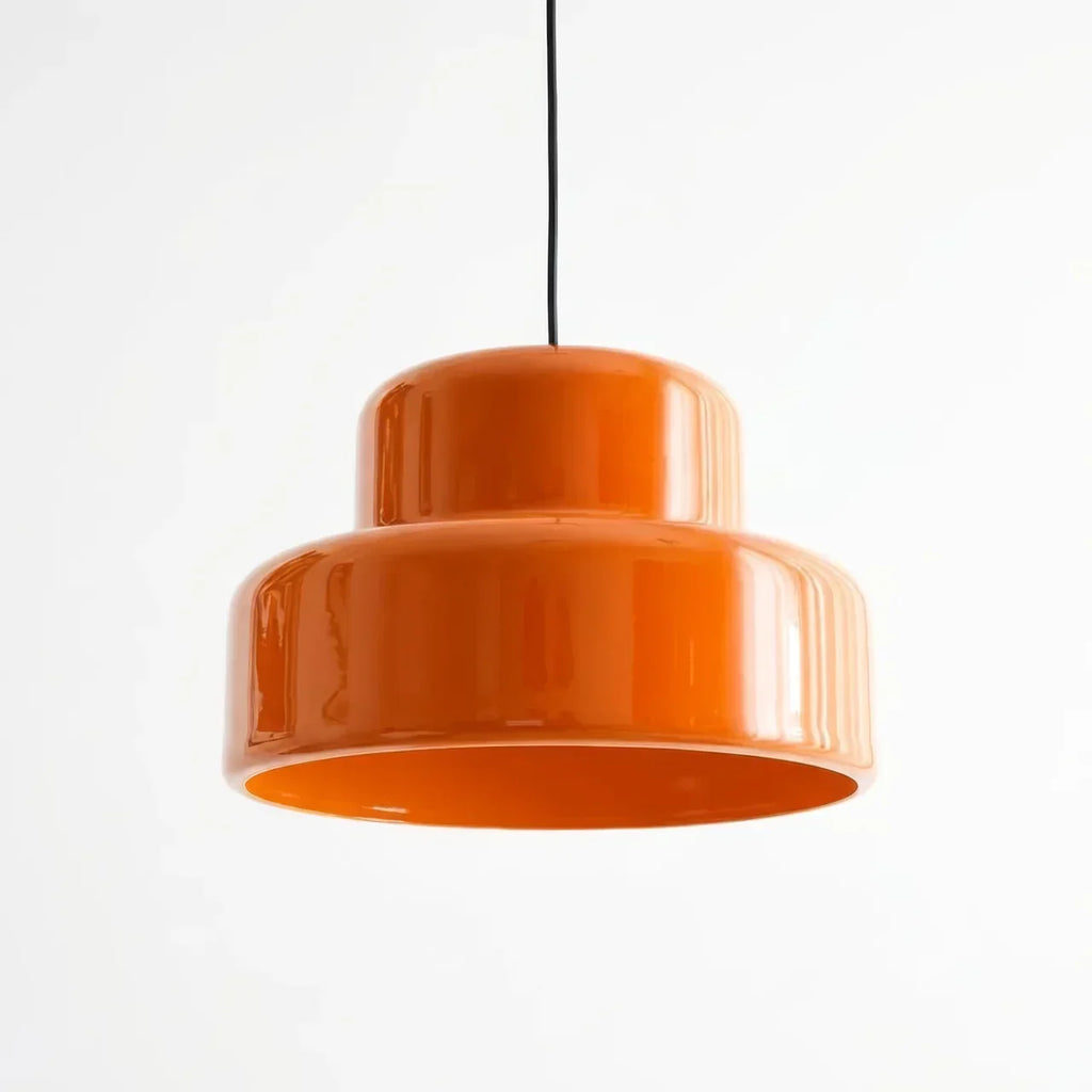Bauhaus-stil farvet glas skål pendel lampeskærm