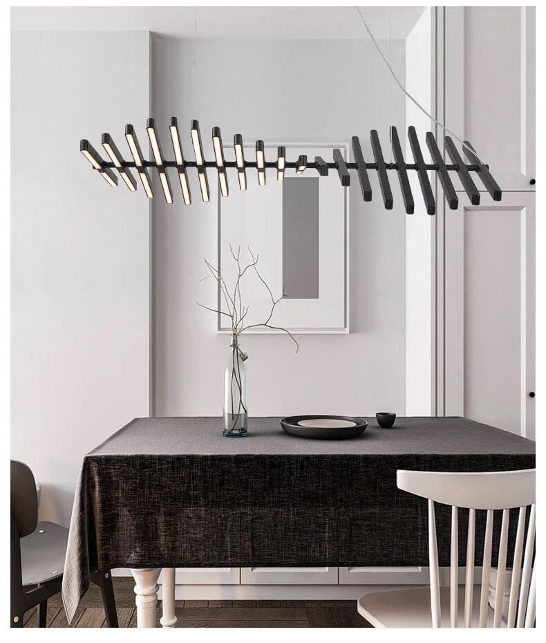 Quillbone Chandelier With Remote And Adjustable Bulbs