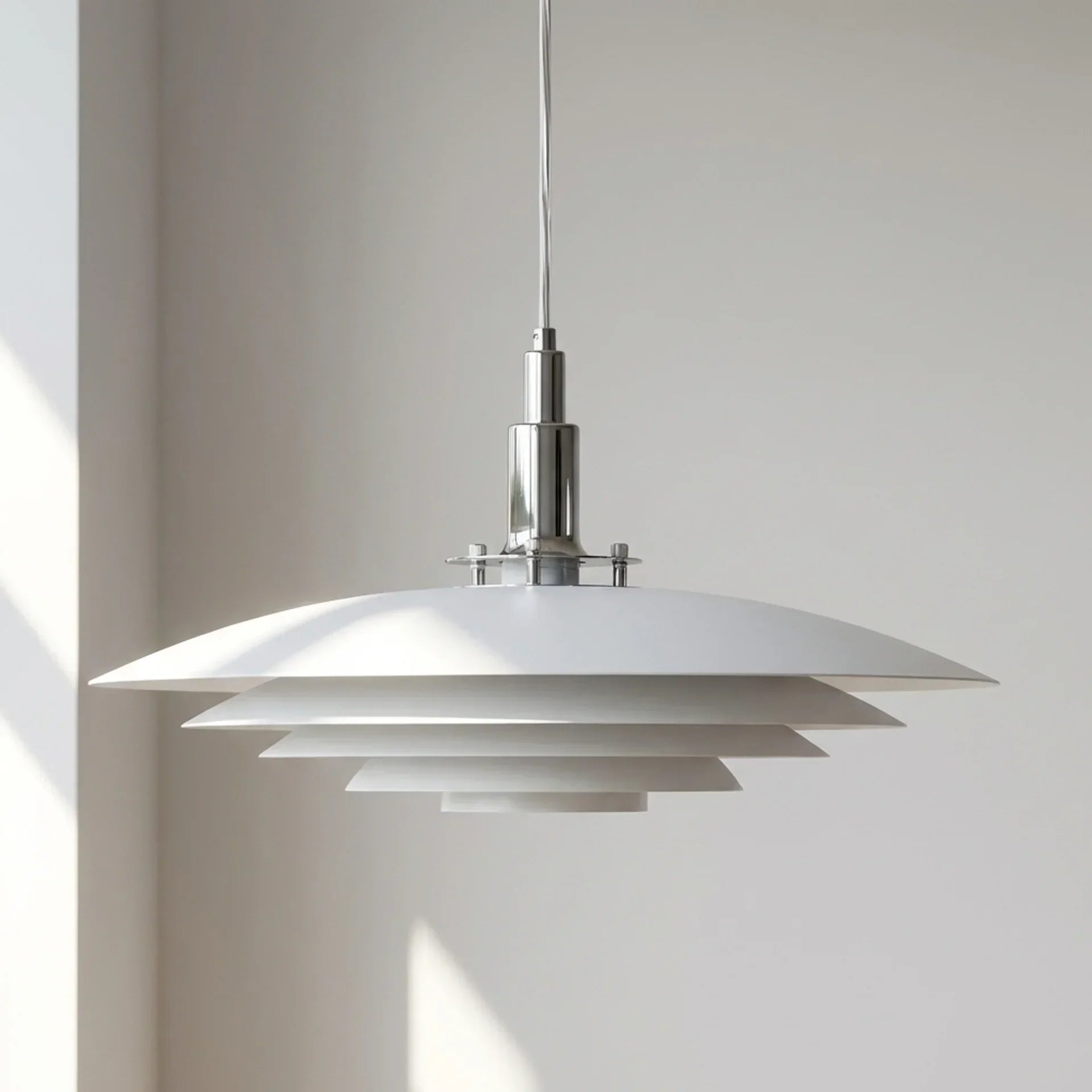 Danish Modern Multi Layer Pendant Light With Layered Shade Design