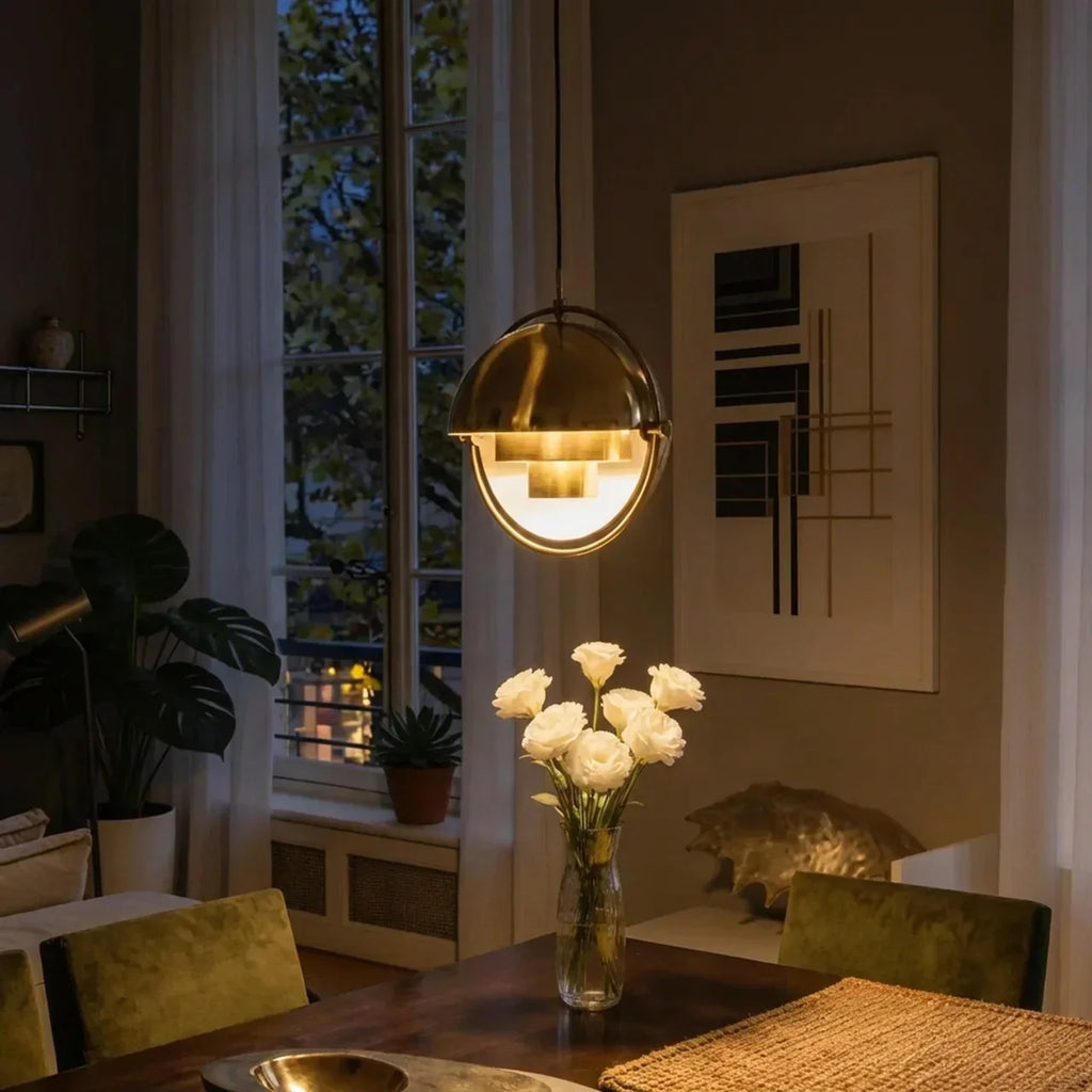 Danish Modern Adjustable Directional Pendant Light Fixture