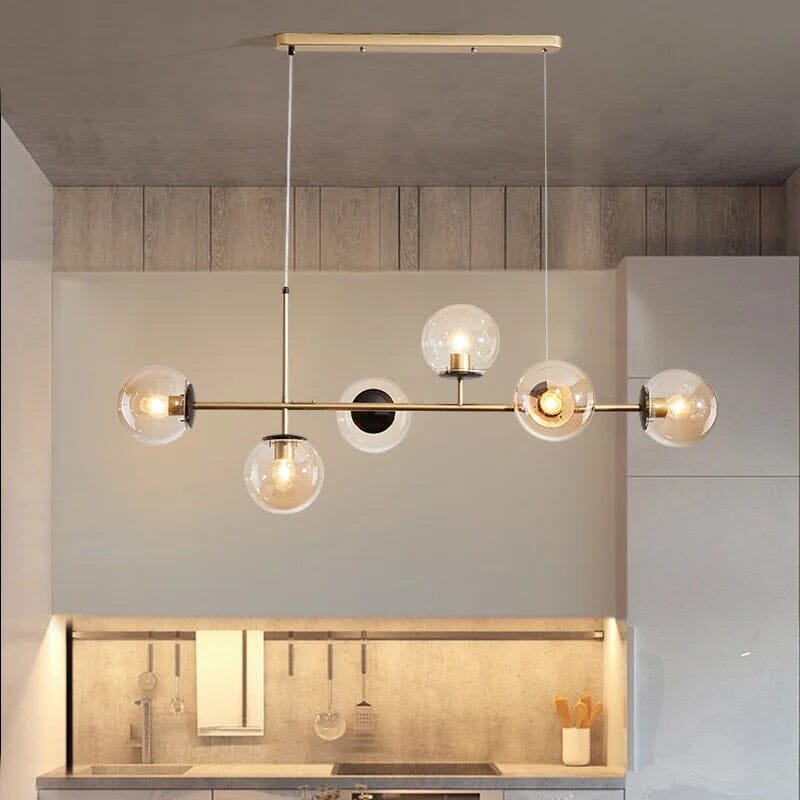 Astraeon Aluminium Glazen Kroonluchter In Gouden Of Zwarte Afwerking Voor Moderne Kamers