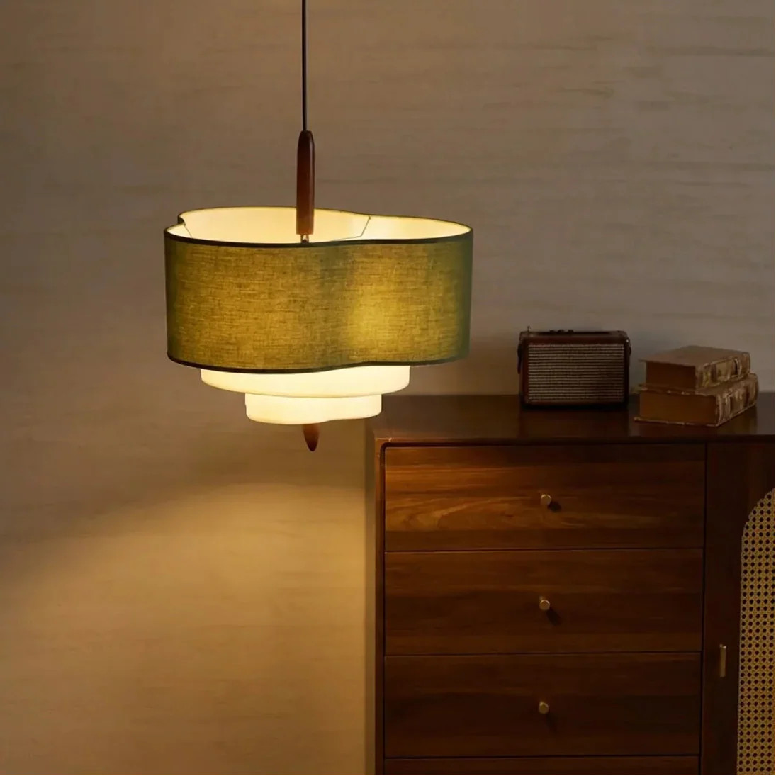 Layered Shade Pendant Light For Indoor Ceiling Mount