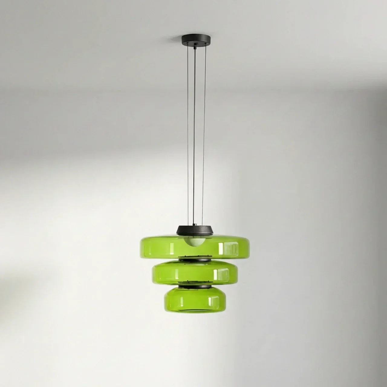 Bauhaus Style Glass Pendant Featuring Integrated LED
