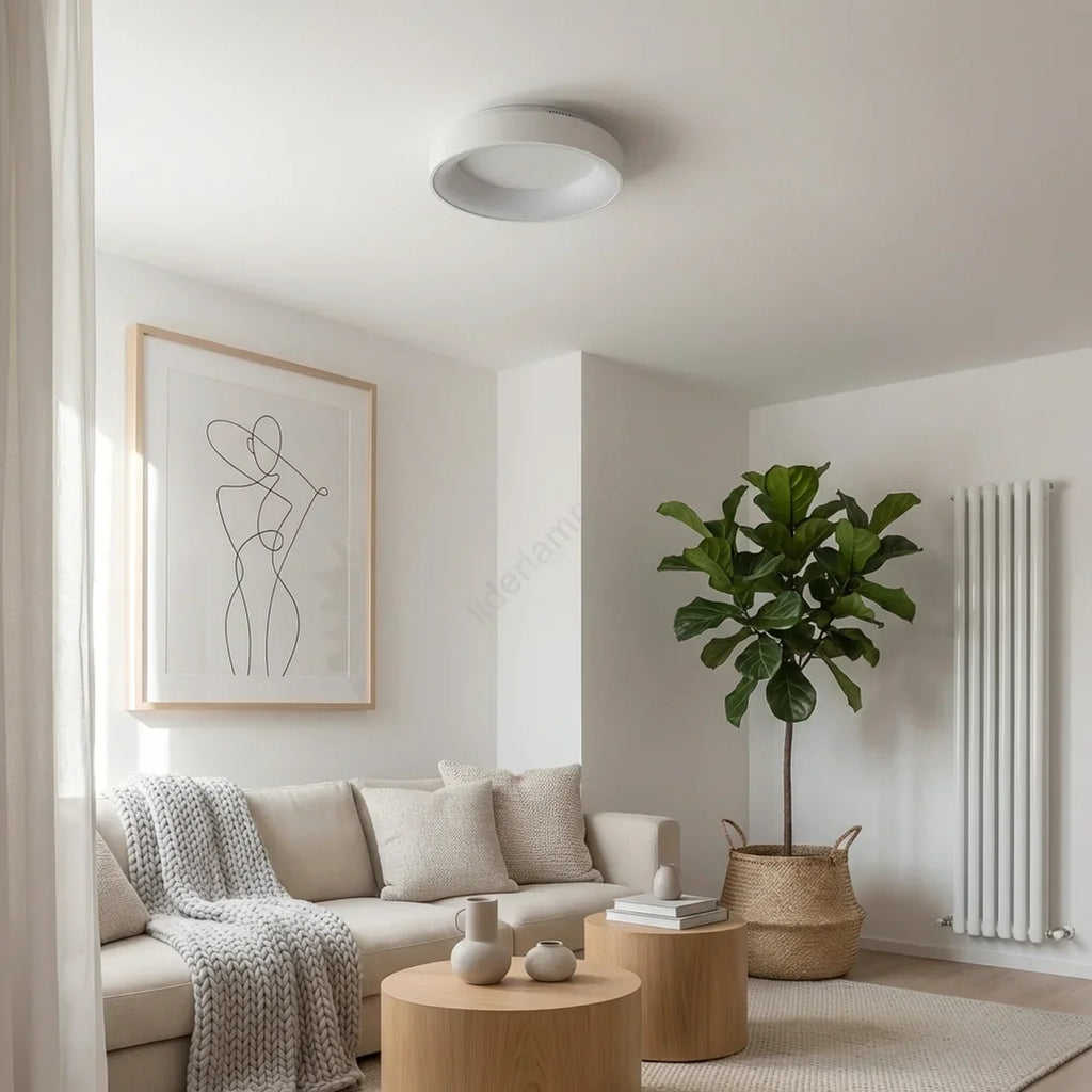 Nízkoprofilové stropní svítidlo s dutým středem a LED designem